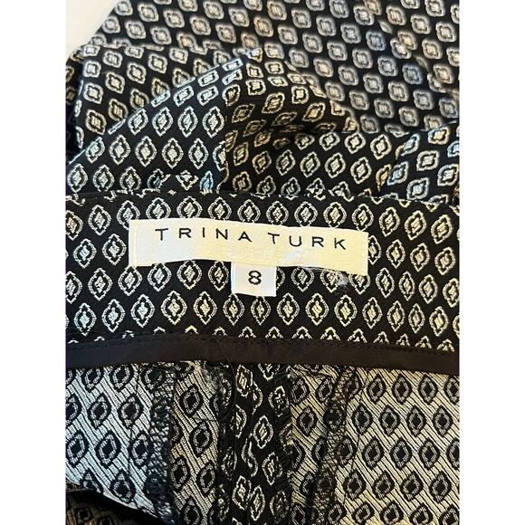 NWT Trina Turk Gemometric Bermuda Shorts Women 8 Chic Career Vacation Black - Picture 3 of 15